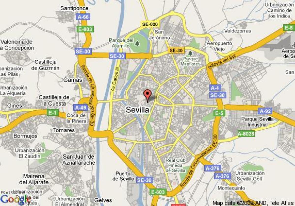 barrio de santa cruz Sevilla mapa