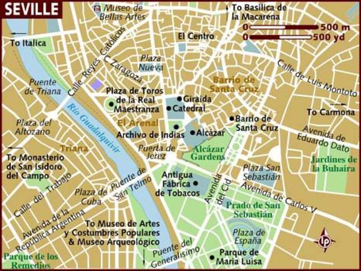 mapa de Sevilla barrios