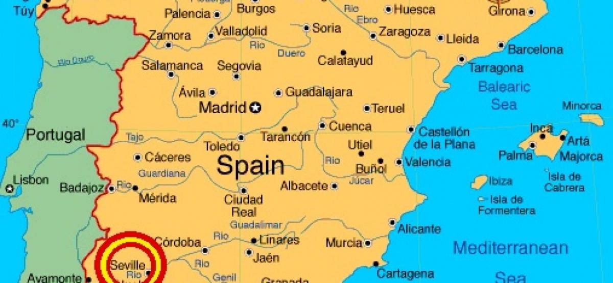 Sevilla españa mapa