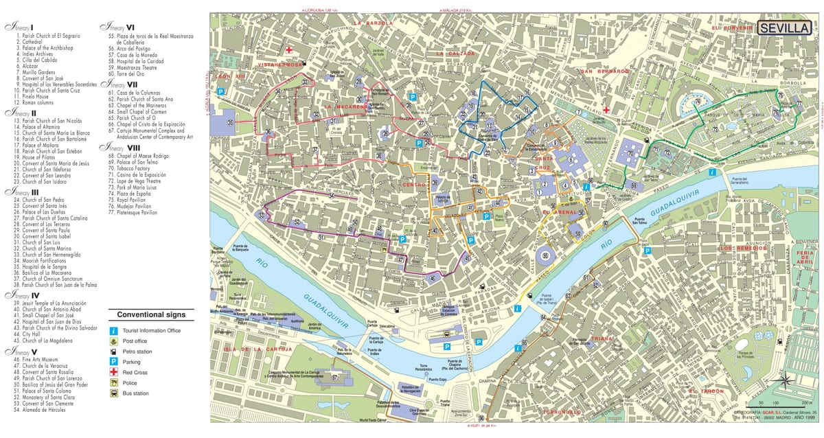 Sevilla turismo mapa
