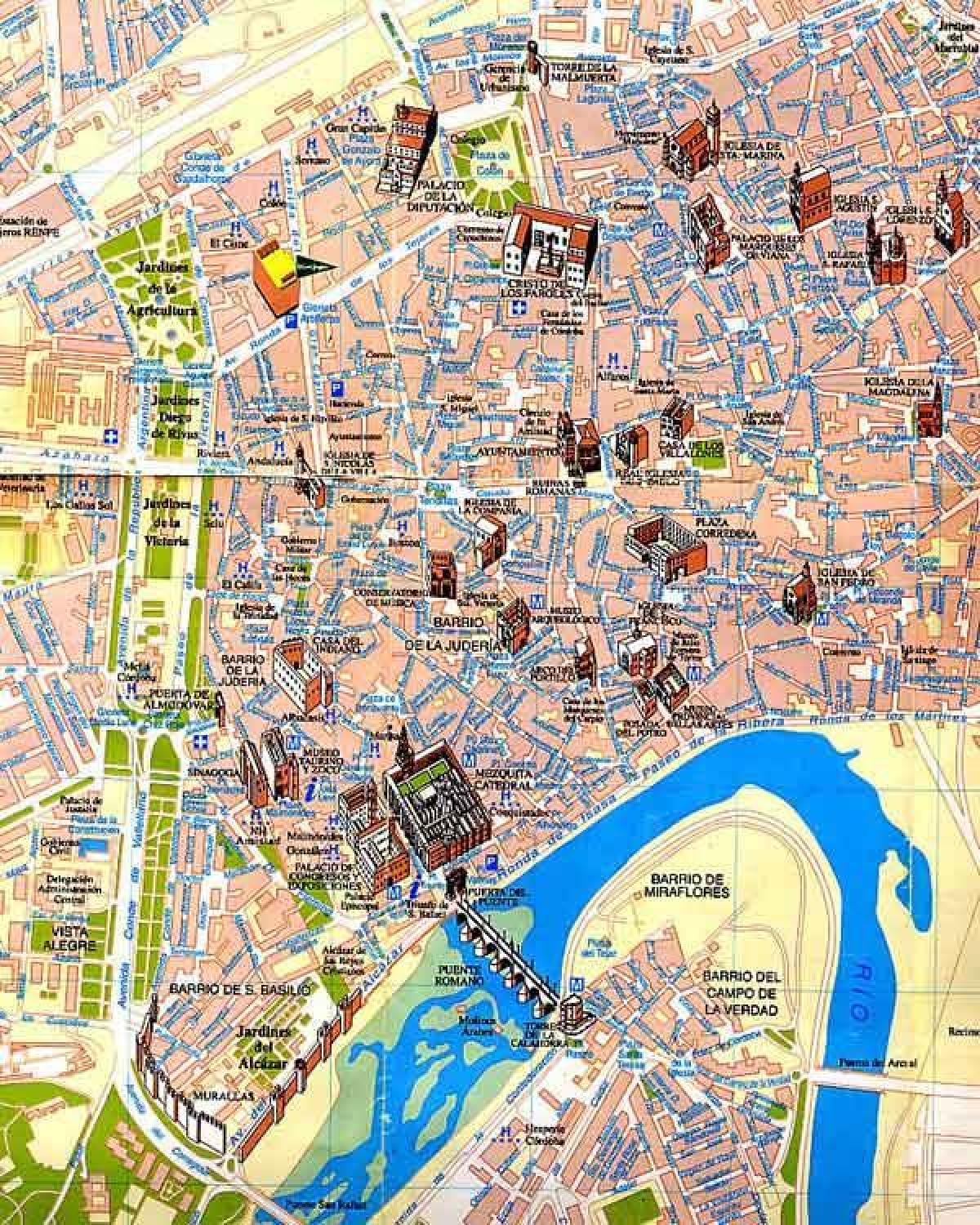 mapa de Sevilla walking tour