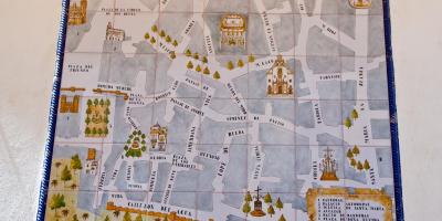 Mapa de barrio xudeu Sevilla