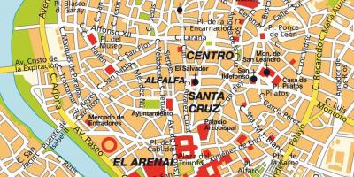 Mapa de Sevilla españa centro da cidade