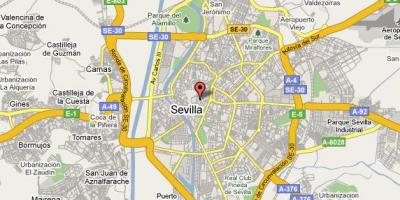 Barrio de santa cruz Sevilla mapa
