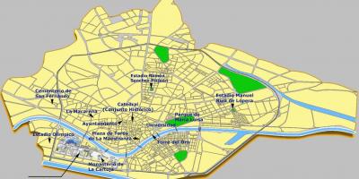 Sevilla españa atraccións mapa