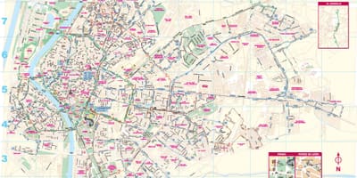Autobús mapa Sevilla, españa