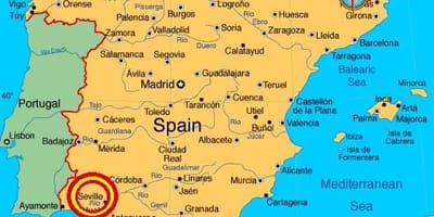 Sevilla espana mapa