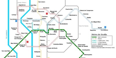 Mapa de Sevilla estación de ferrocarril