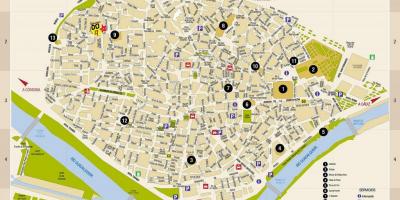 Mapa de Sevilla fóra de liña