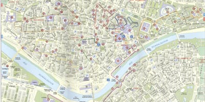 Rúa mapa de Sevilla españa